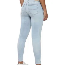 TOMMY HILFIGER Blue Cotton Flared Fit High Rise Jeans image 2