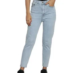 TOMMY HILFIGER Blue Cotton Slim Fit High Rise Jeans-picture-17