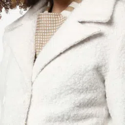 Campus Sutra White Longline Coat image 4