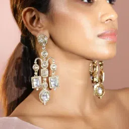 Rubans Gold-Tone Plated Earrings for Women-picture-0