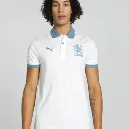 Puma x RCB White Regular Fit Printed Sports Polo T-Shirt-image-49