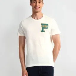 U.S. Polo Assn. White Cotton Slim Fit Printed T-Shirt-image-74