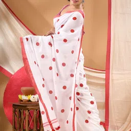 TANTLOOM Polka Dot Saree image 3