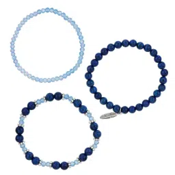 Joker & WItch Blue Snow On The Beach Beaded Bracelet image 3