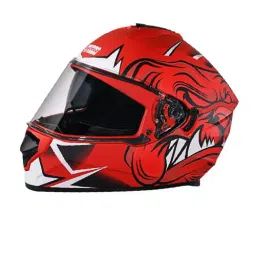 Studds N2 Matt Red Xtra Large (600 mm) Full Face Helmet, Drifter D1 Decor image 2
