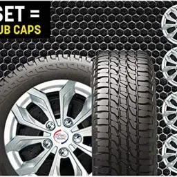 Auto Pearl Sil36 R15  381 mm(15 Inch) Press Type Wheel Hubcap with Retention Ring Glossy Silver Wheel Cover for Volkswagen Polo 1.0 MPI Comfortline Petrol (Set of 4) image 5