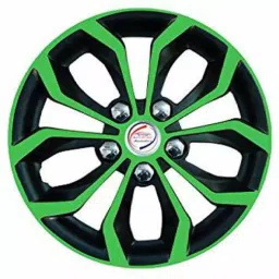 Auto Pearl GnDC32 R15 381 mm(15 Inch) PPress Type Wheel Hubcap with Retention Ring Glossy Green DC Wheel Cover for Tata Manza (Set of 4)-image-17