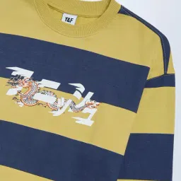 Y&F Kids by Westside Olive Striped Cotton Sweatshirt image 3