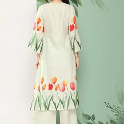 Bhama Couture Floral Printed Kurta With Palazzos image 4