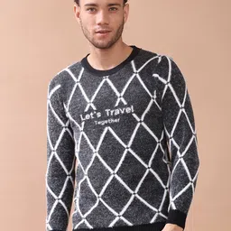 V-Mart Men Argyle Colourblocked Pullover-picture-17