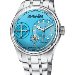 DOUBLERUN Men Dial & Stainless Steel Bracelet Style Straps Analogue Watch H05N18008-picture-26