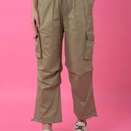 Crimsoune Club Women Relaxed Fit Cargos Trousers-image-97