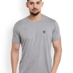 mack jonney VIMAL Men Grey Melange Solid T-shirt image 1