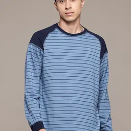 The Roadster Lifestyle Co. Horizontally Striped Raglan Sleeves Oversized T-shirt-picture-30