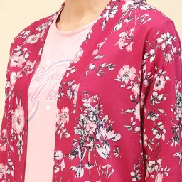 Monte Carlo Pink Printed T-Shirt With Pyjamas & Shrug image 4