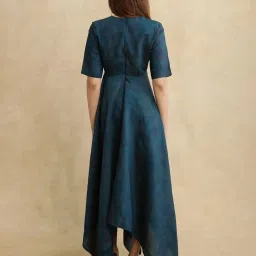 RAREISM Blue Polyester Printed Short Sleeves Dress image 2