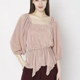 Vero Moda Peach Pleated Top-picture-18