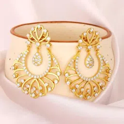 GIVA 92.5 Sterling Silver Royal Grace Chand Bali for Women-image-7