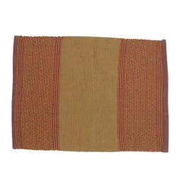 Fabindia Mirania Green Cotton Woven Table Mat - Set of 6 image 2