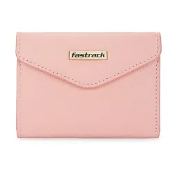Fastrack MTO MTS Pink Textured Tri-Fold Wallet for Women image 2