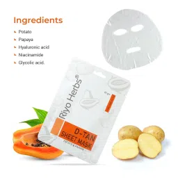 Riyo Herbs D Tan Face Sheet Mask - 20 gm image 4