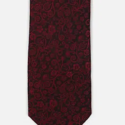 Van Heusen Maroon Polyester Paisley Print Tie image 2