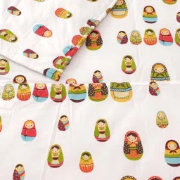 House This The Little Babushkas White 180 TC Double Bed Linen Set image 2