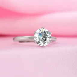 Zavya 925 Sterling Silver Solitaire Rhodium Plated Ring for Women-image-70