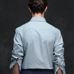 Rare Rabbit Blue Regular Fit Solid Shirt image 2