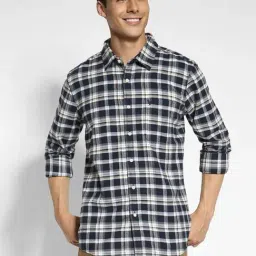 American Eagle Outfitters Black Cotton Slim Fit Checks Shirt-picture-15