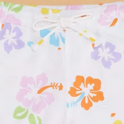 Pantaloons Junior Kids Whisper White Cotton Printed Shorts image 2