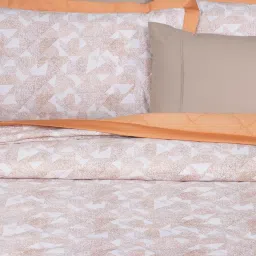 Maspar Triangle Rust Cotton Geometric Single Bed Quilt image 2