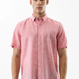 Snitch Men Slim Fit Down Collar Shirt-image-57