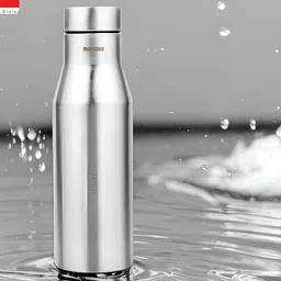 FNS Silver-Toned Single Stainless Steel Solid Water Bottle-image-90