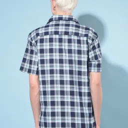 Crimsoune Club Green Cotton Slim Fit Checks Shirt image 2