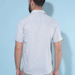Crimsoune Club Green Cotton Slim Fit Printed Shirt image 2