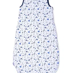 MiArcus Blue & White Cotton 210 GSM Sleeping Bag (0-6 Month) - Set of 1-image-21