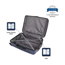 American Tourister Barcelona Blue Textured Hard Cabin Trolley Bag - 40 cm image 4