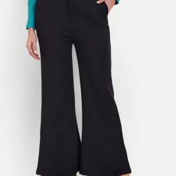 Broadstar Black Flared Fit Trousers-picture-40