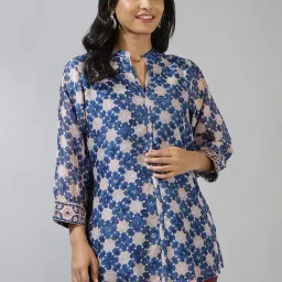 Fabindia Blue Printed Tunic-image-79