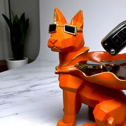 SkyKey Orange & Black Storage Figurine Showpiece-picture-22