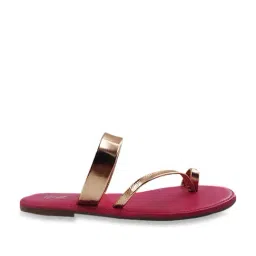 The Madras Trunk Women's Comet Rose Gold Toe Ring Sandals-picture-38