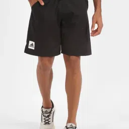 adidas Black Self Design Shorts-image-0