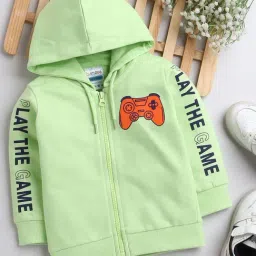 Bumzee Kids Light Green Printed Full Sleeves Sweatshirt-image-3