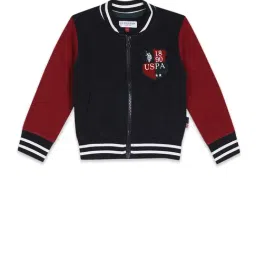 U.S. Polo Assn. Kids Dark Blue Color Block Full Sleeves Sweatshirt-image-79