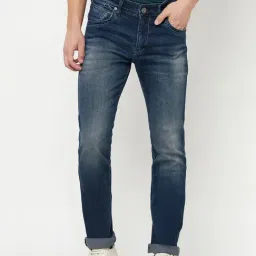 Cantabil Blue Cotton Regular Fit Jeans-picture-35
