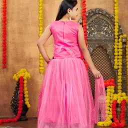 Aarika Girls Red Embroidered Lehenga Choli Set image 2