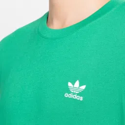 Adidas Originals Essentials Green Regular Fit Crew T-Shirt image 4
