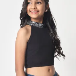 studiorasa Kids Black Embellished Top image 4