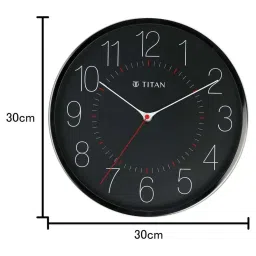 Titan W0007MA01 Black Metal Wall Clock image 4